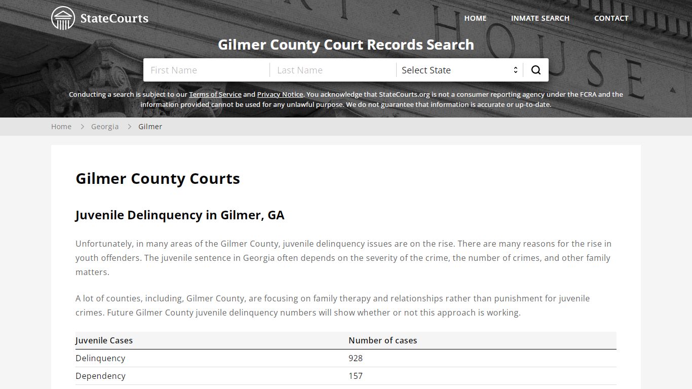 Gilmer County, GA Courts - Records & Cases - StateCourts