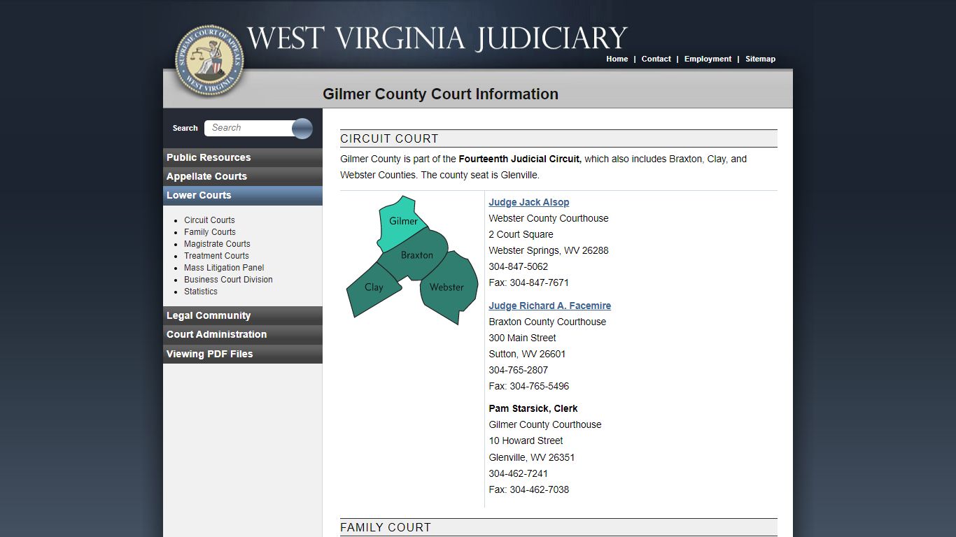 Gilmer County Court Information - West Virginia Judiciary - courtswv.gov